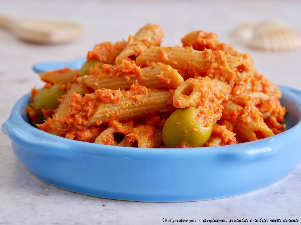 Pasta with Roasted Bell Pepper and Light Tuna Cream