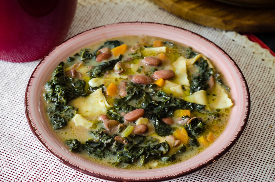 Pasta with Beans and Black Kale (healthy, easy, and tasty recipe)