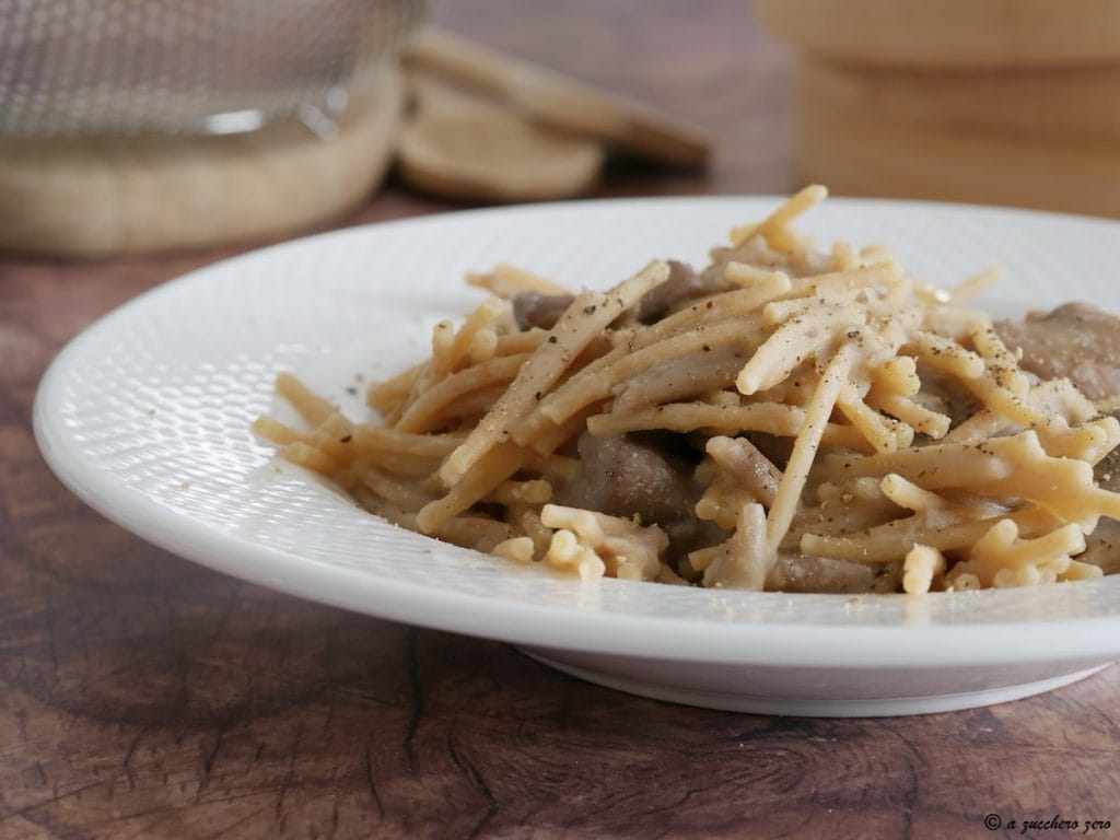 Pasta with dried fava beans Sicilian style
