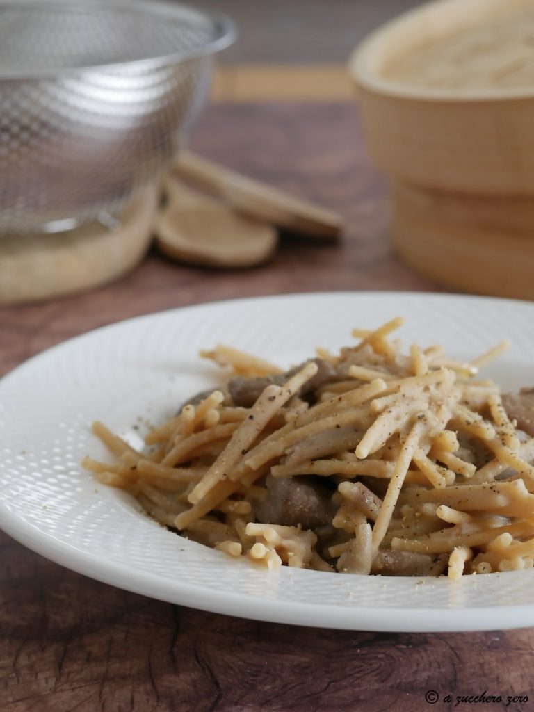 Pasta with dried fava beans Sicilian style