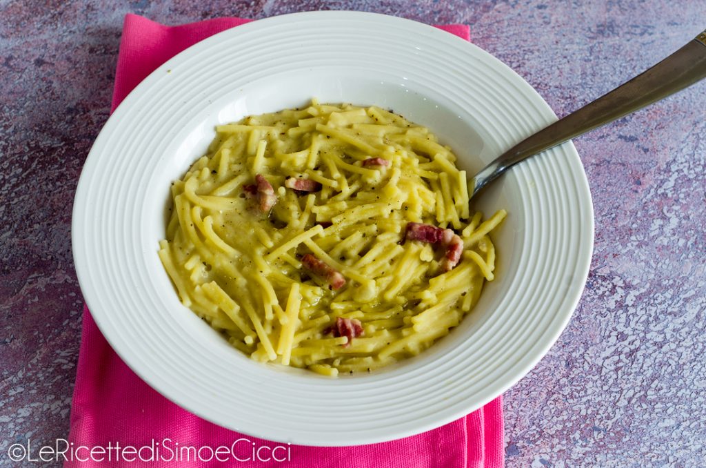 Pasta with dried fava beans