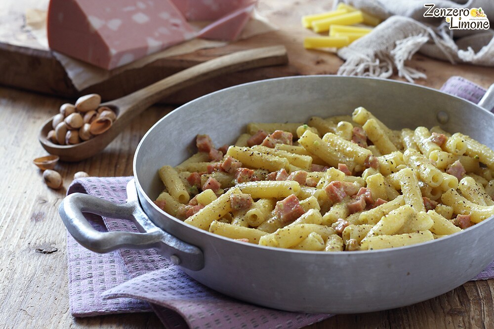 Pasta with Mortadella and Pistachios