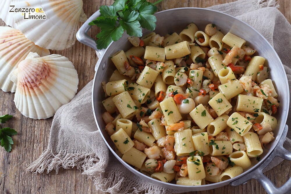 Pasta with Scallops and Shrimp