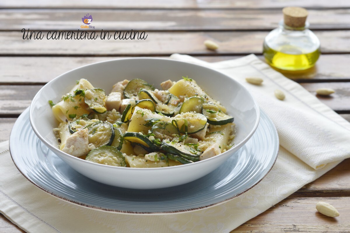 Pasta with Swordfish, Zucchini, and Almonds