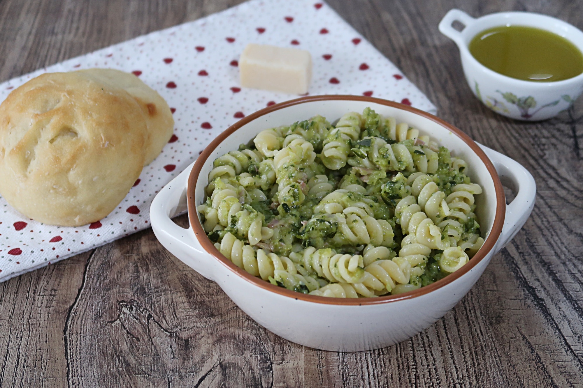 Pasta with Zucchini and Cooked Ham Bimby