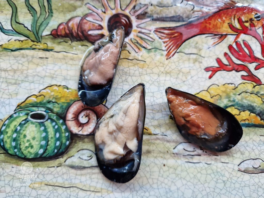 raw mussels
