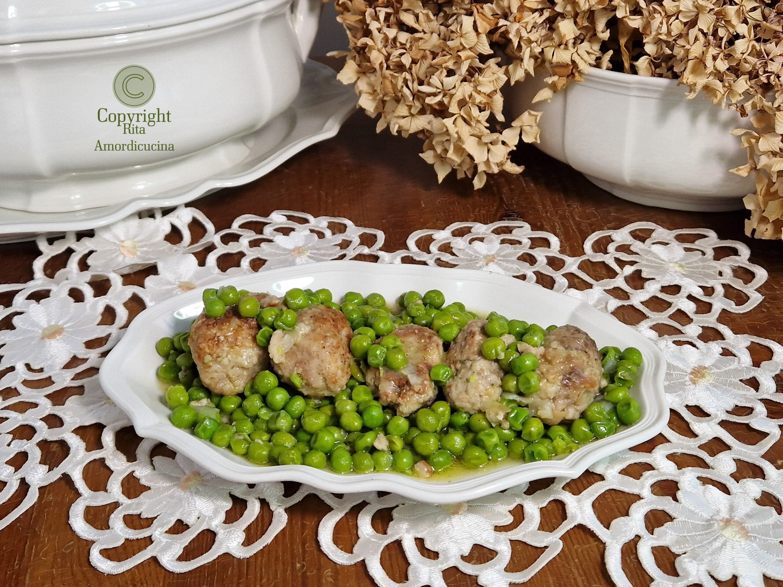 Meatballs and Peas