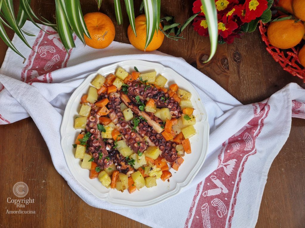 Toasted Octopus with Sweet and Sour Vegetables