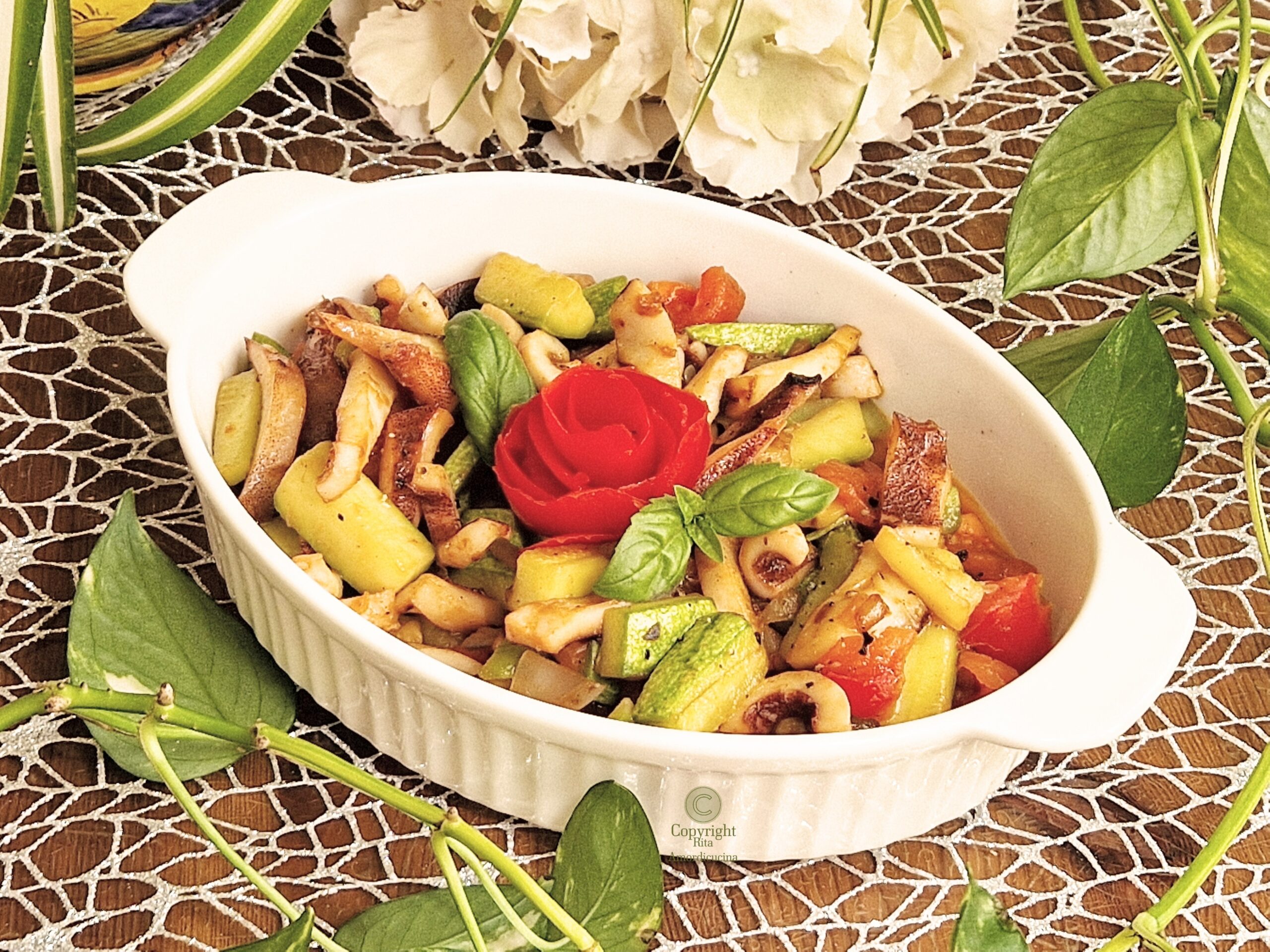 Squid with Stir-Fried Vegetables