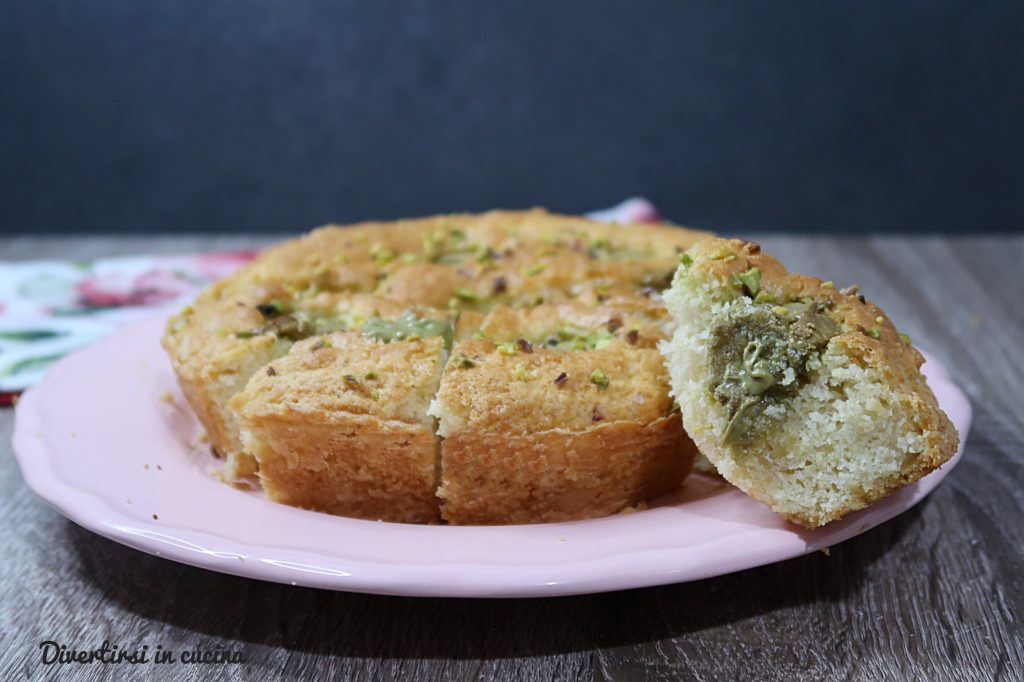 Pistachio Cake Mixed in a Pot