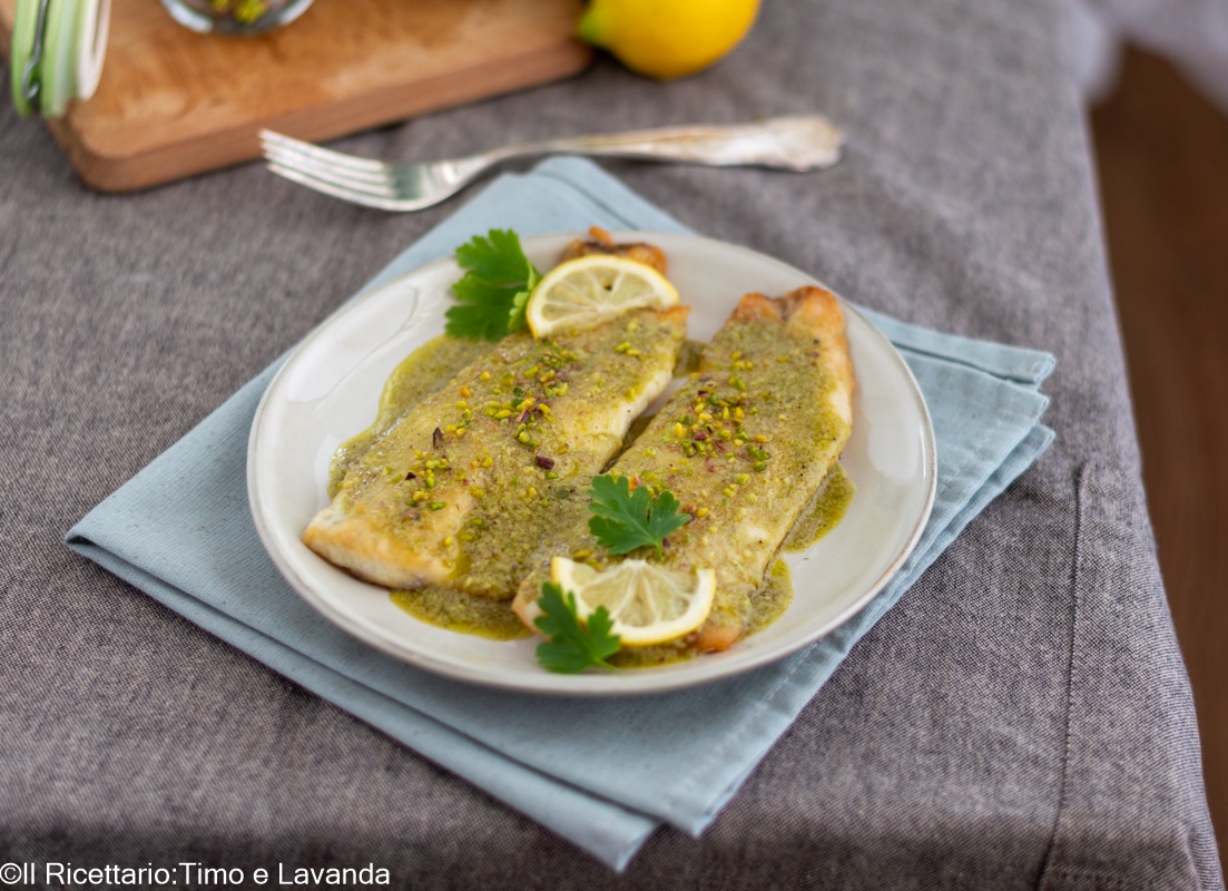 Pistachio-Crusted Sea Bass Fillet