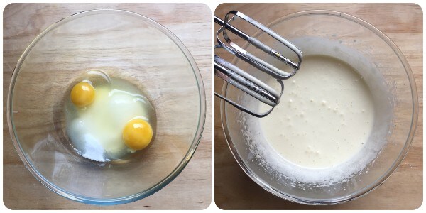 Plumcake with raisins - step 1