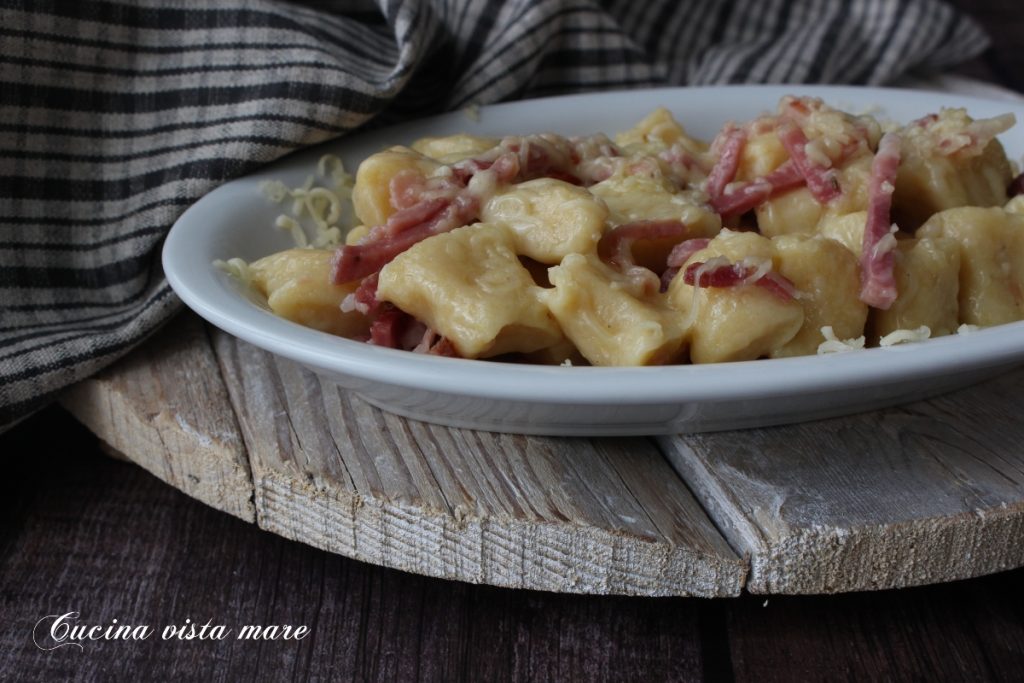 Polenta Gnocchi with Speck and Fontina Sea View Kitchen