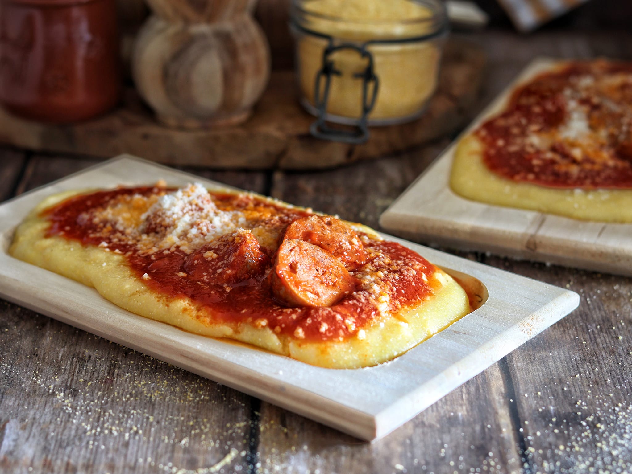 Polenta with Sausage Sauce