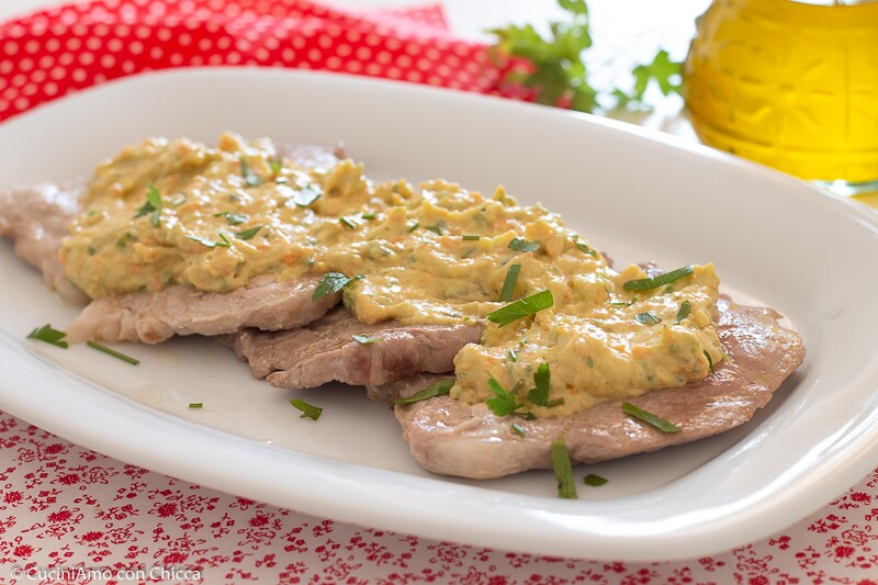 Pork Loin Slices in Green Sauce