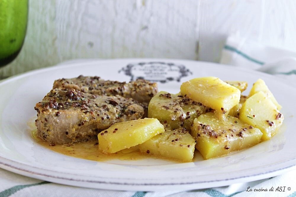 Pork Tenderloin with Mustard and Potatoes