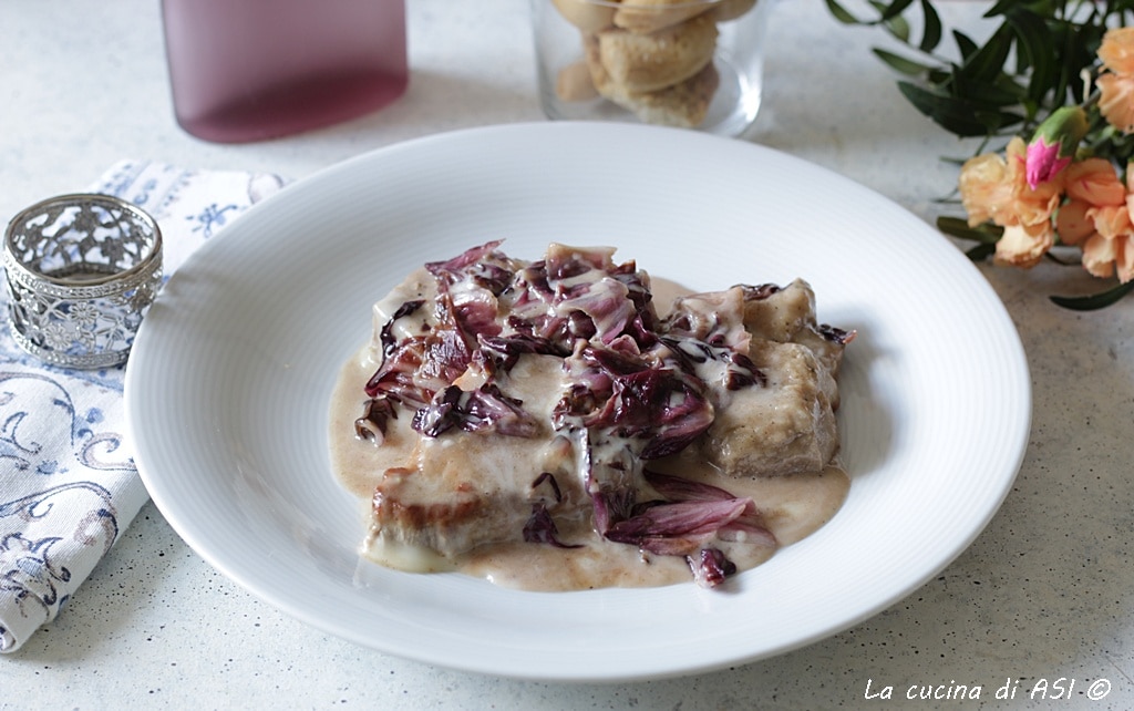 Pork Tournedos with Radicchio and Taleggio