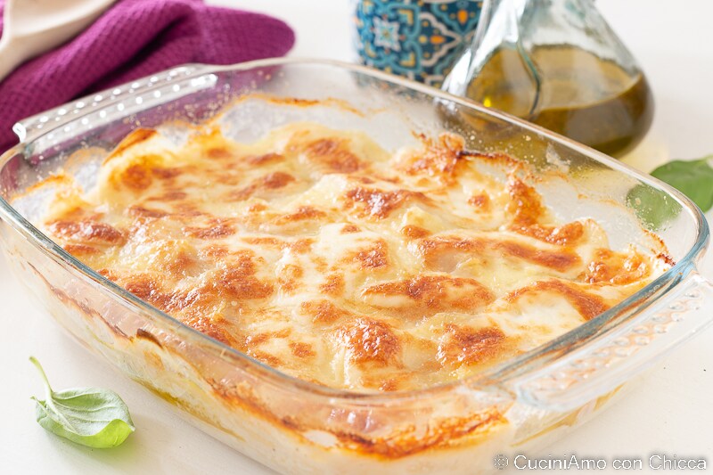 Potato Parmesan with Ham and Cheese