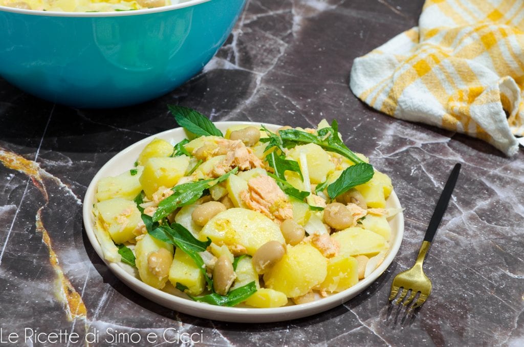 Potato, Salmon, and Arugula Salad
