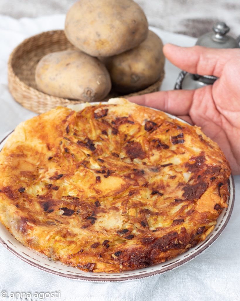 Potato and Onion Friulian Frico