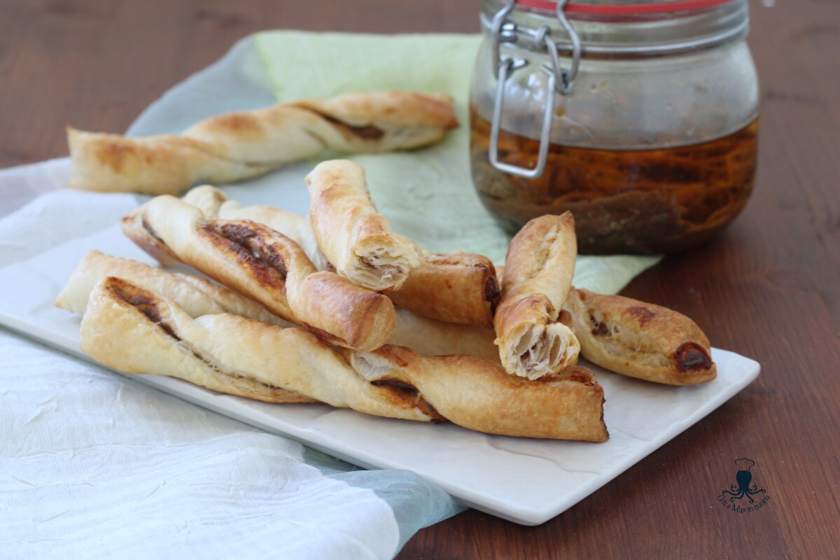 Puff Pastry Breadsticks with Anchovies, Quick and Easy Recipe.