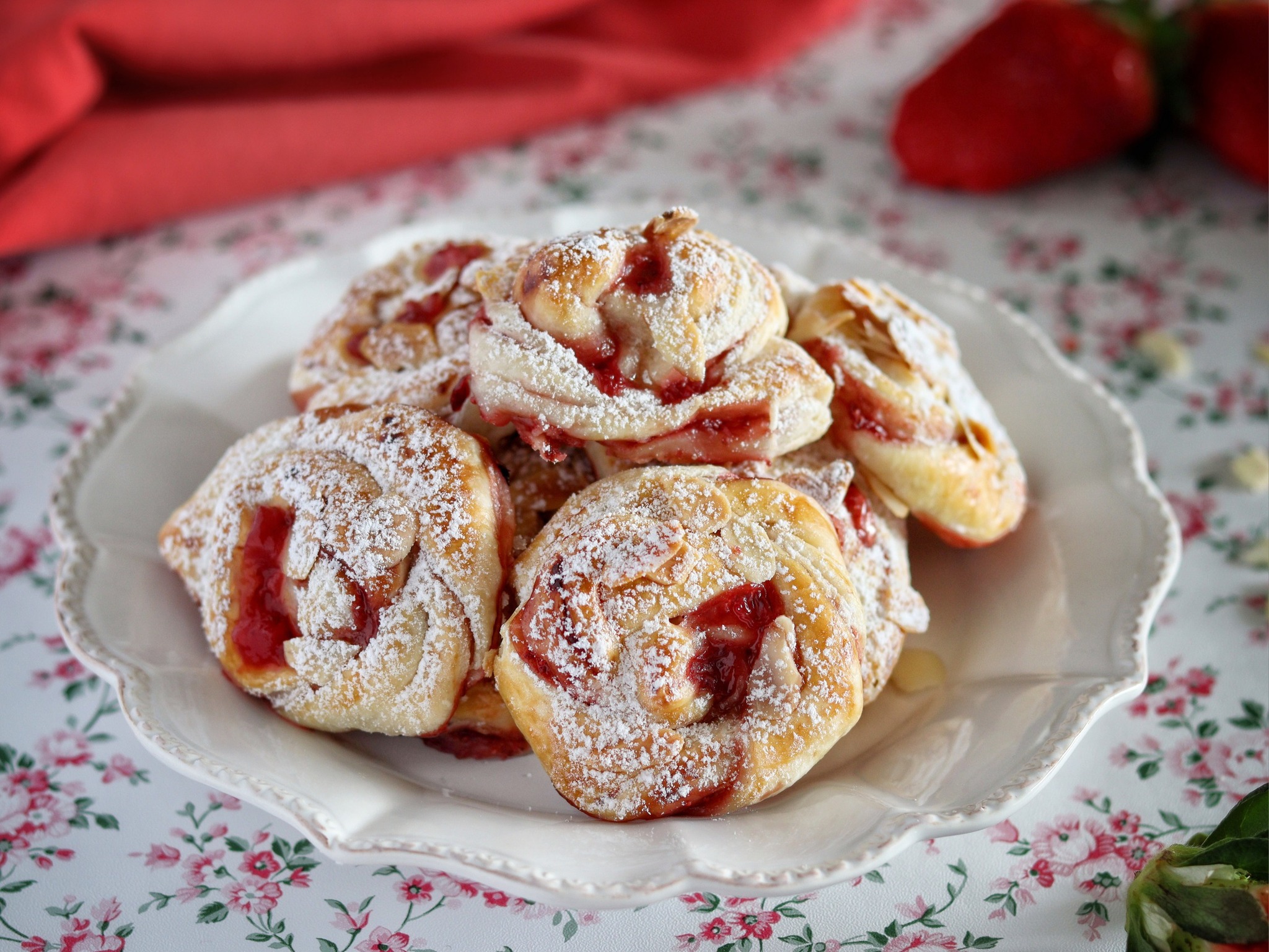 Puff Pastry Swirls with Strawberry Jam