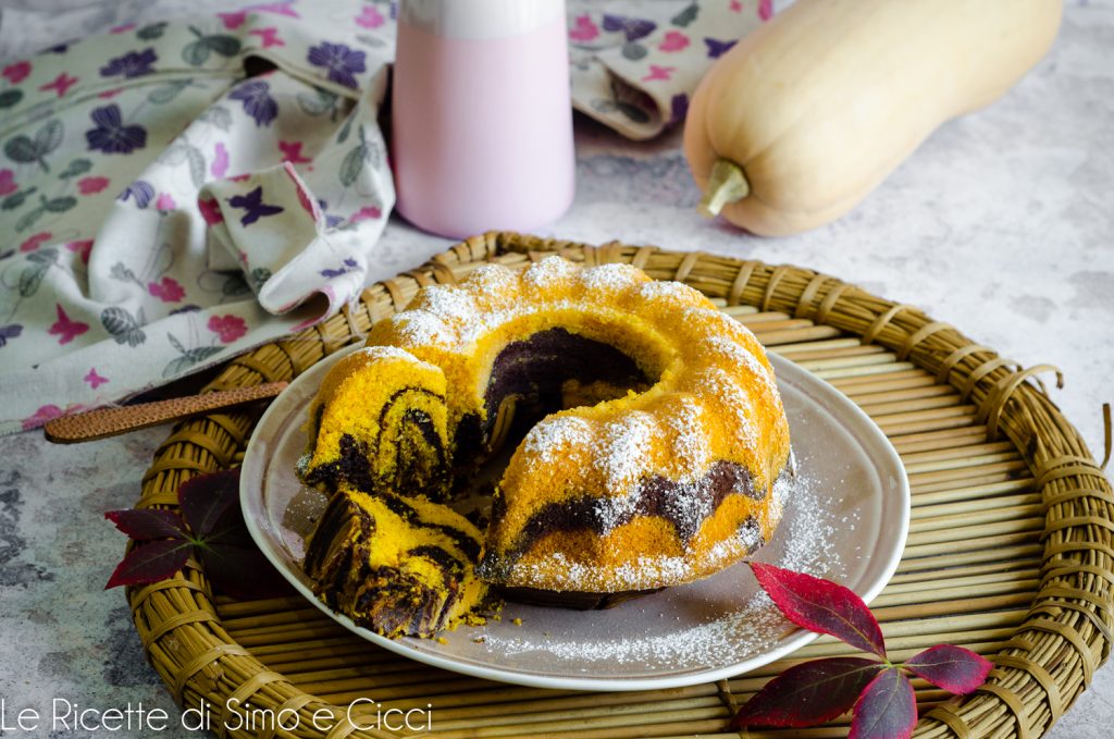 Pumpkin and Cocoa Marble Bundt Cake