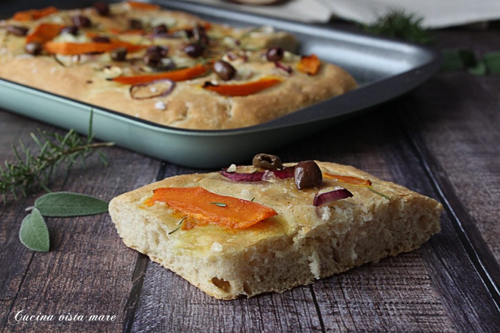 Pumpkin and Onion Focaccia Sea View Kitchen