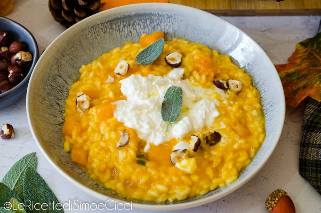 Pumpkin and Stracciatella Risotto