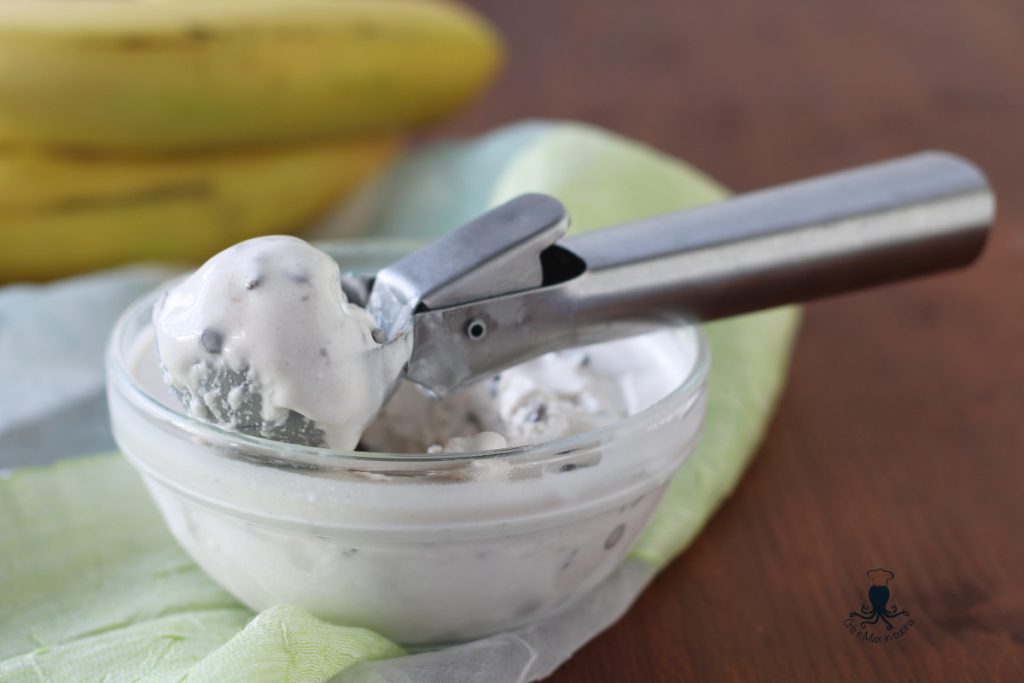 Quick Banana and Chocolate Chip Ice Cream