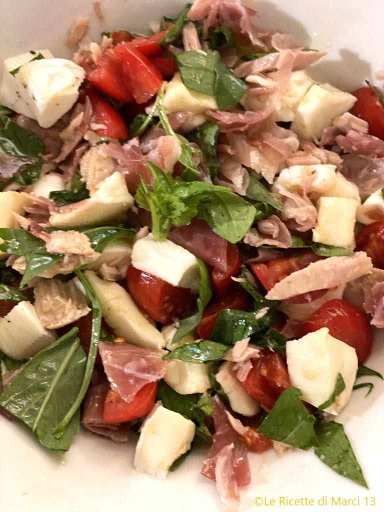 Quick Paccheri with Speck, Tuna Belly, and Buffalo Mozzarella