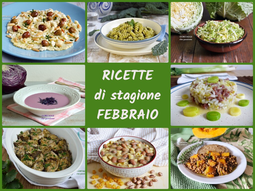RECIPES with Seasonal Vegetables of FEBRUARY