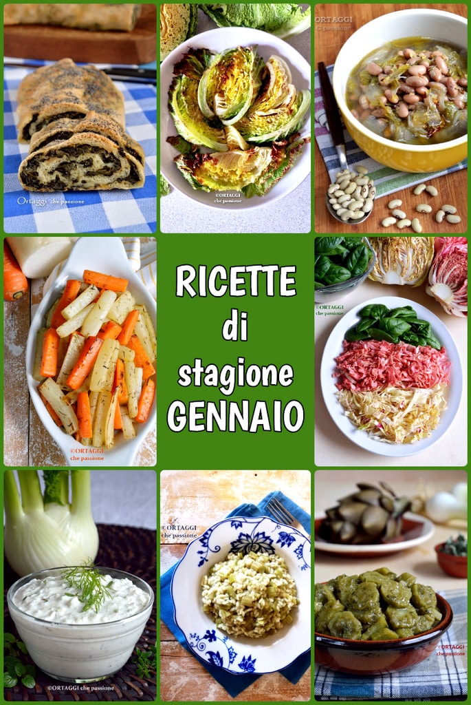 RECIPES with Seasonal Vegetables of JANUARY - VEGETABLES with Passion by Sara
