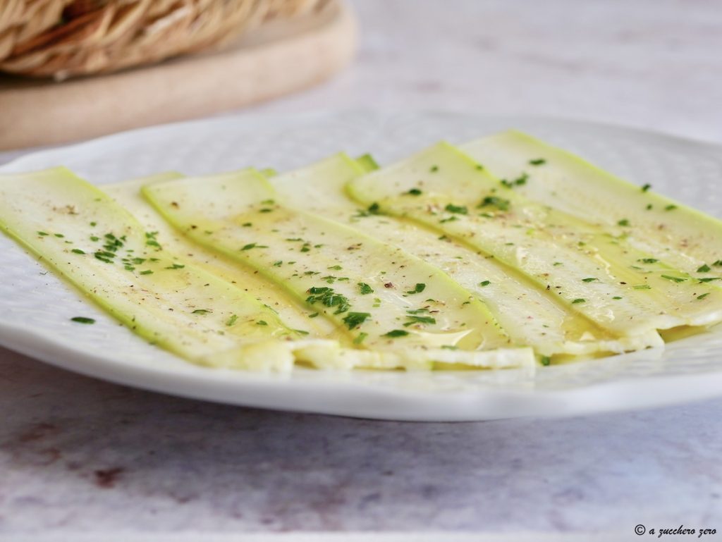 Raw Marinated Zucchini with Lemon