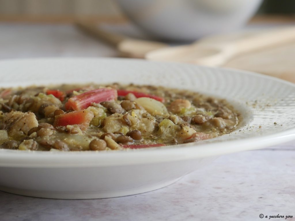 Red Soup with Chard, Onion, and Lentils