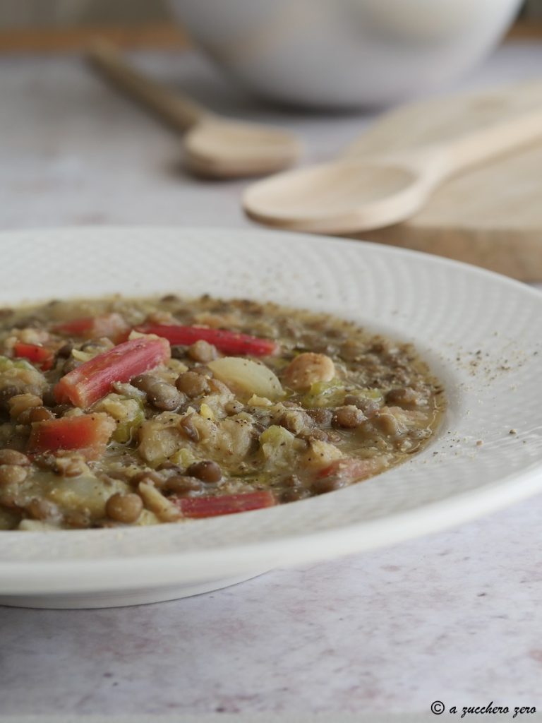 Red Soup with Chard, Onion, and Lentils