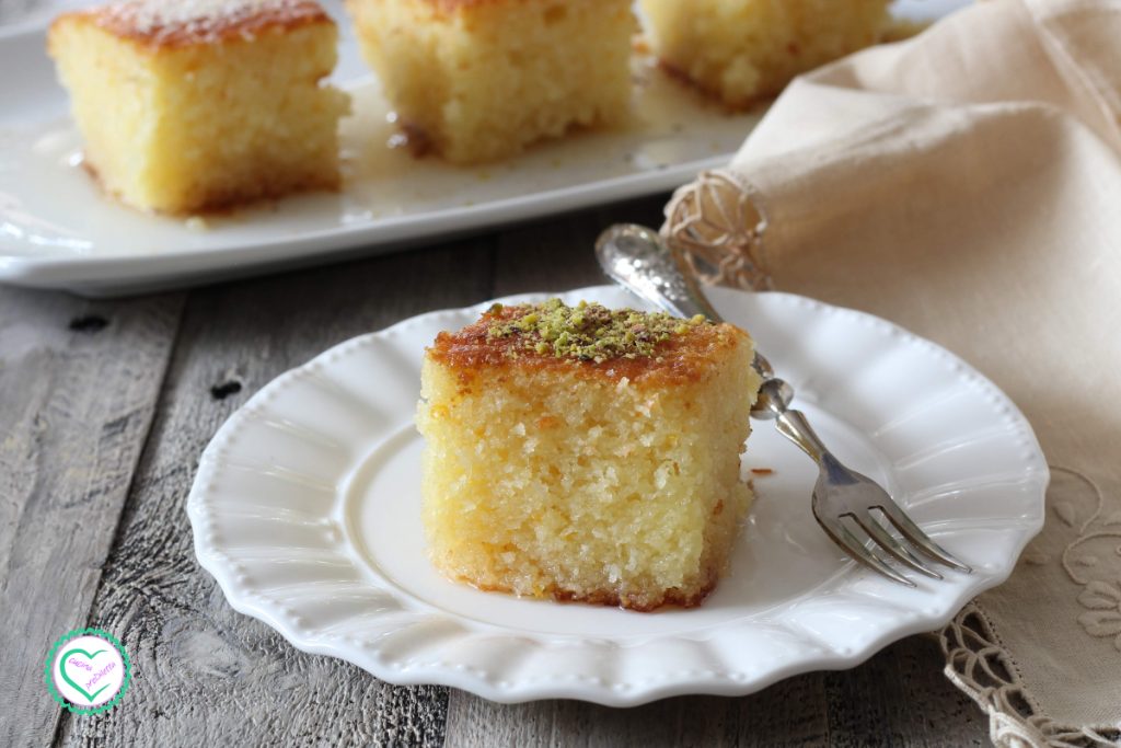 Revani Recipe, Turkish dessert with semolina and coconut