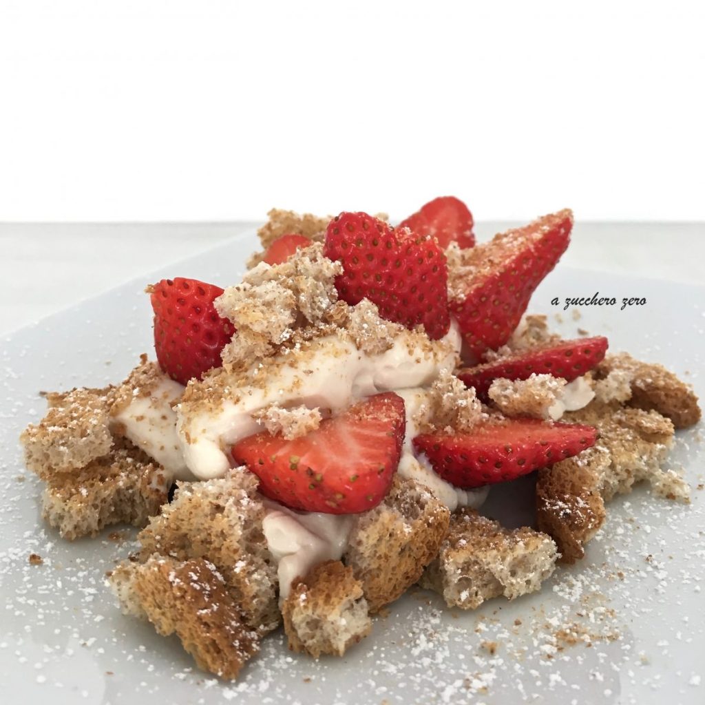 Ricotta Cream with Strawberries on Whole Grain Crunch
