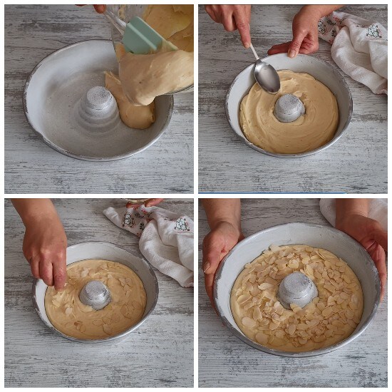 bundt cake pan, 8.7 inches diameter, buttered and floured