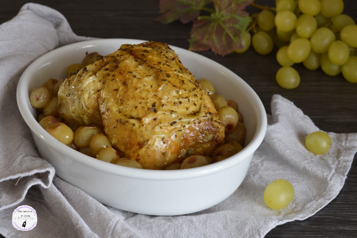 Roast Chicken with Grapes