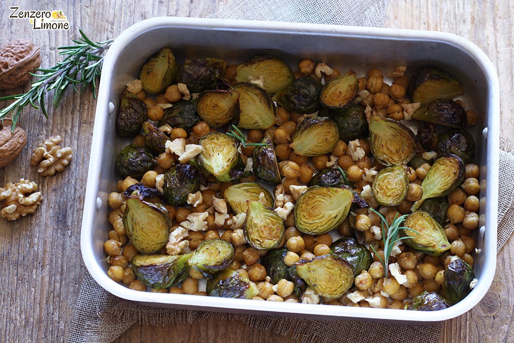 Roasted Brussels Sprouts and Chickpeas