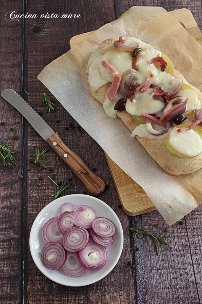 Roman Pinsa with Potatoes and Speck Sea View Cooking