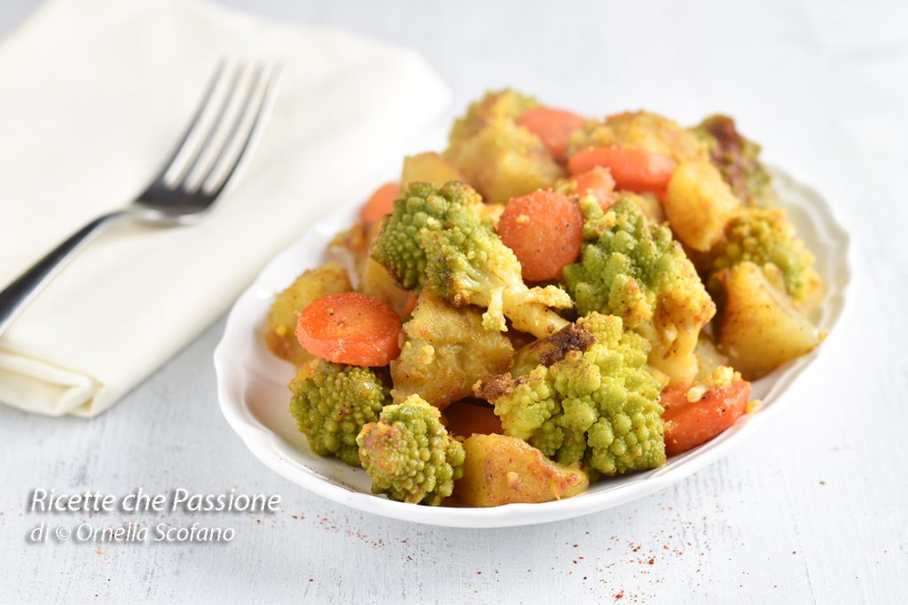 Romanesco broccoli recipe with potatoes in the pan