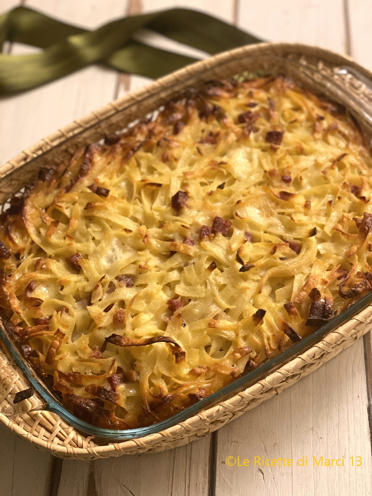 Rustic Tagliolini Pie. Ancient Easter Recipe from Campania.