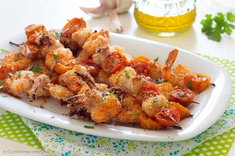 Shrimp and Squid Skewers