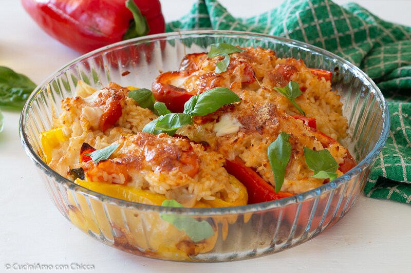 STUFFED PEPPERS WITH RICE AND SCAMORZA