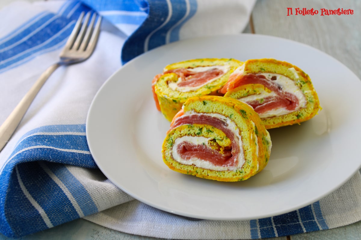 Salmon Omelet Roll
