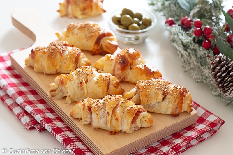 Savory Double Puff Pastry Croissants