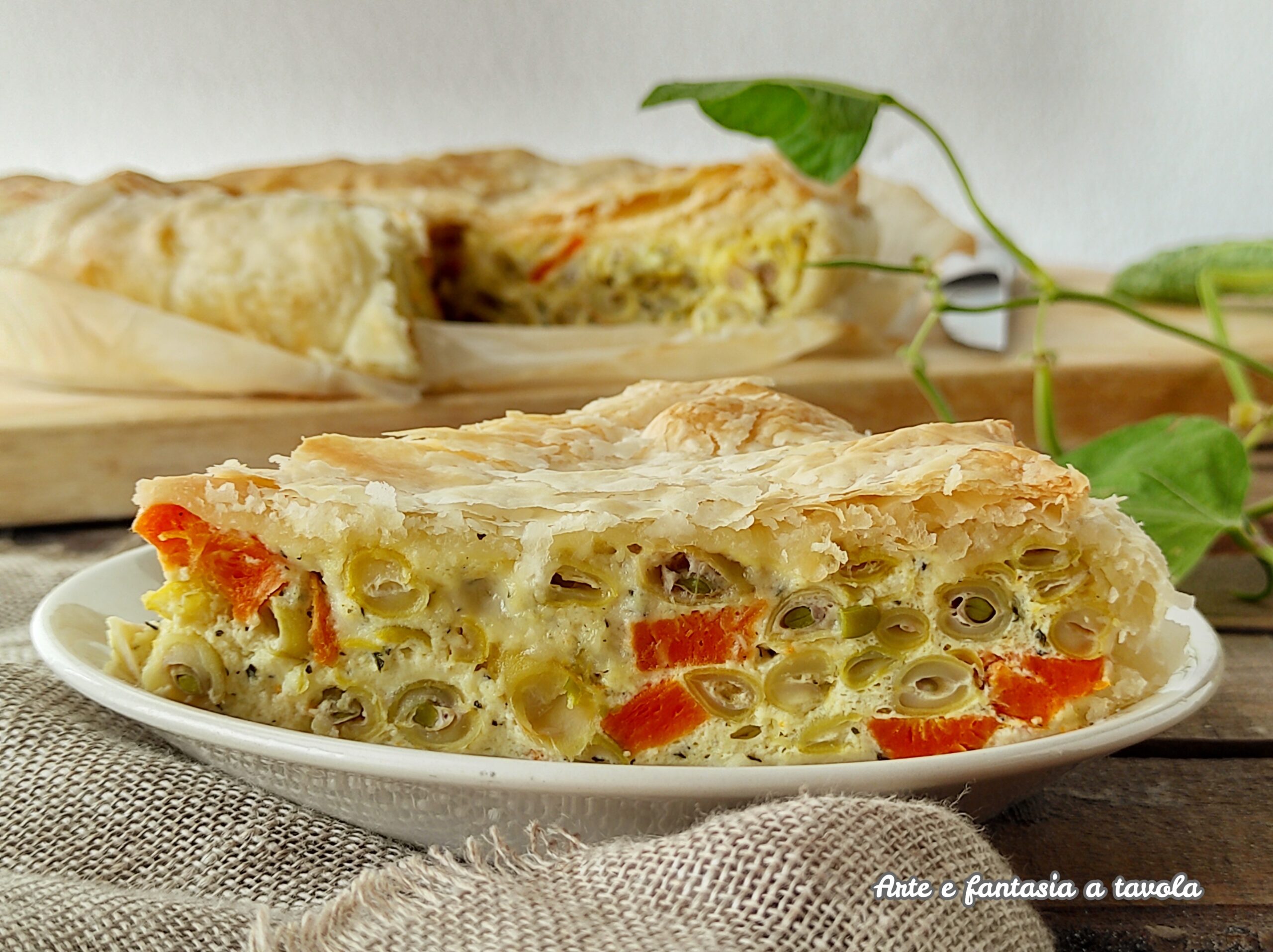 Savory Pie with Green Beans and Carrots
