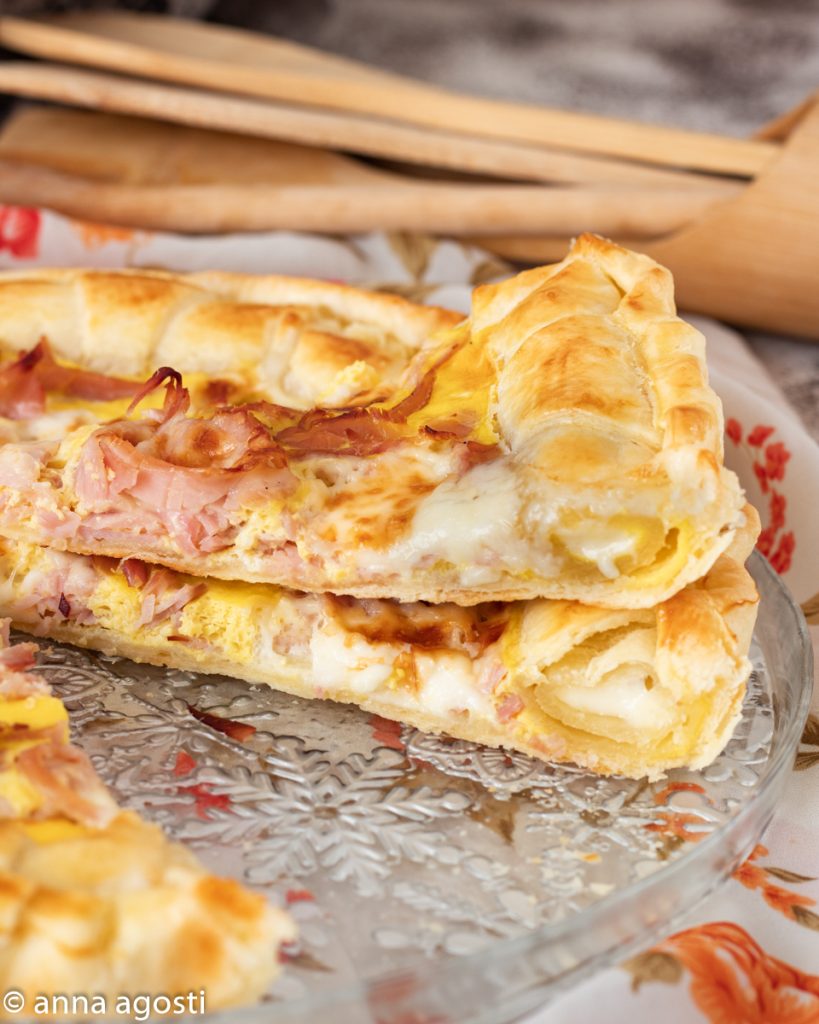 Savory Puff Pastry Pie with Cheesy Croissants